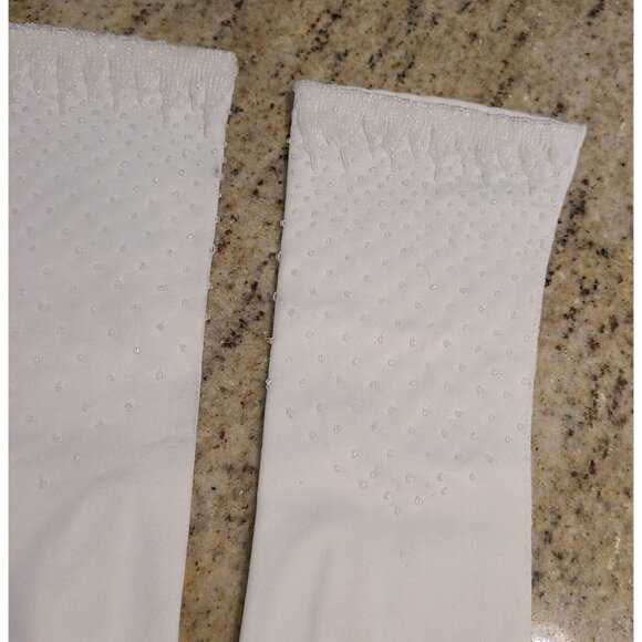 Vintage Size S 6.5 Ivory Cotton Beaded Waterfall Formal 12.5" Long Gloves - Picture 5 of 16